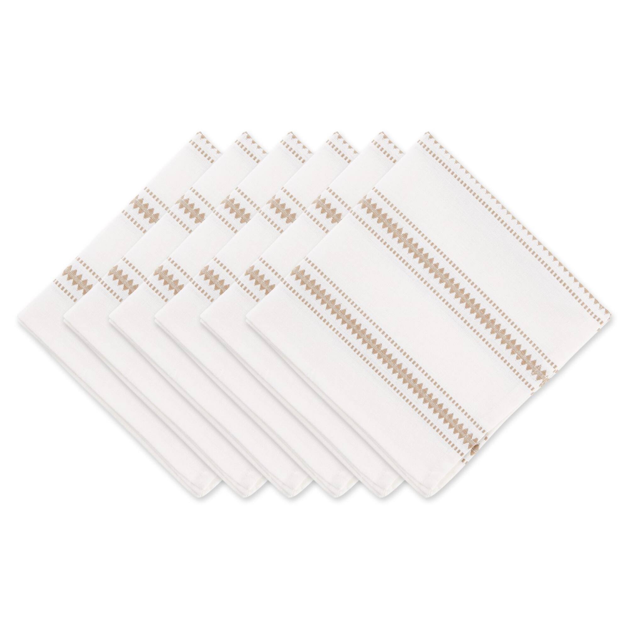 DII® Stone Zig Dobby Stripe Cloth Dinner Napkins, 6ct.
